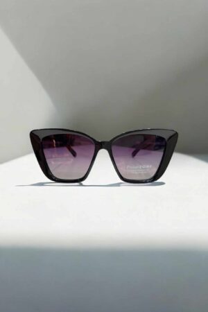 Okulary polaryzacyjne damskie kocie z czarną ramką